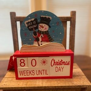 Christmas Snowman Countdown Calendar, Christmas Decor, Christmas Countdown